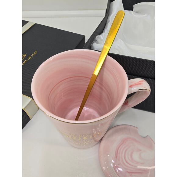 Present of Star Mug Gift Set Grandma & Grandpa Ceramic Cups with Spoons - Picture 4 of 6